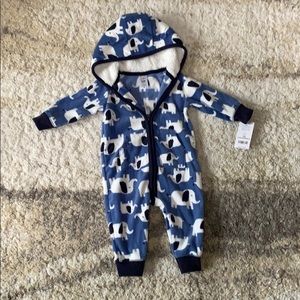 Elephant cozy one-piece fleece